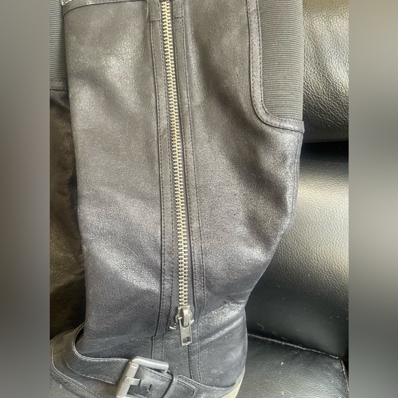 BareTraps Black Tall Boots with Buckle Detail - Picture 6 of 10